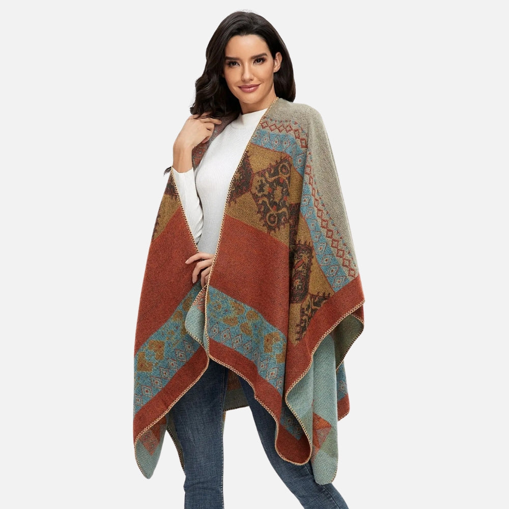 Cape Poncho Femme Ethnique - Bracksley