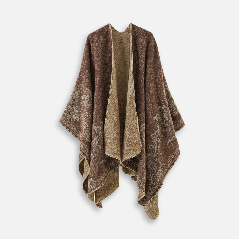 Cape Poncho Femme Motif Fleur vue 2 - Bracksley