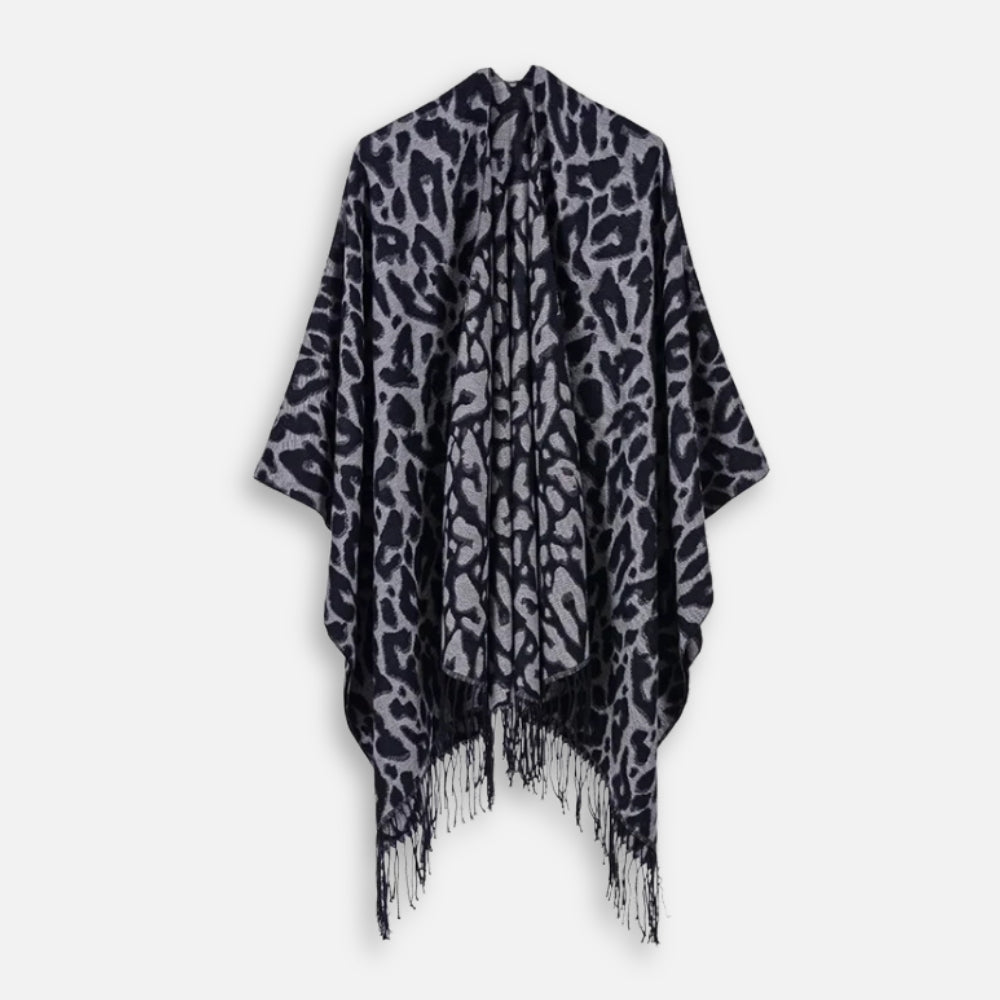 Cape Poncho Leopard Femme vue 2 - Bracksley