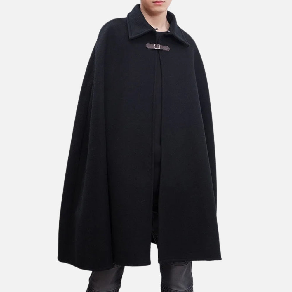 Cape Poncho Homme Noir - Bracksley