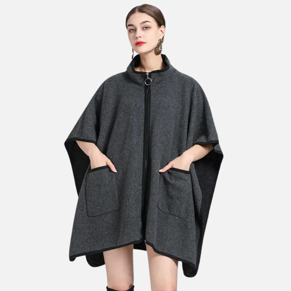 Manteau Poncho Zippé vue 4 - Bracksley