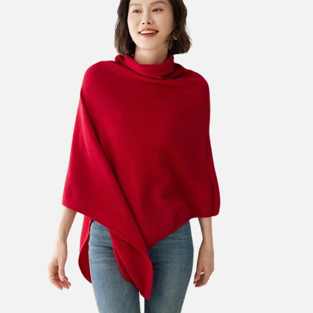 Pull Poncho Col Roulé Femme - Bracksley