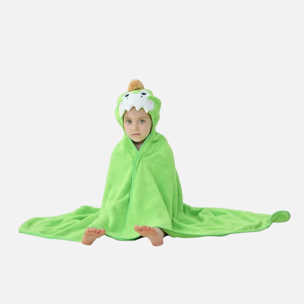 Poncho De Bain Dinosaure Vert - Bracksley