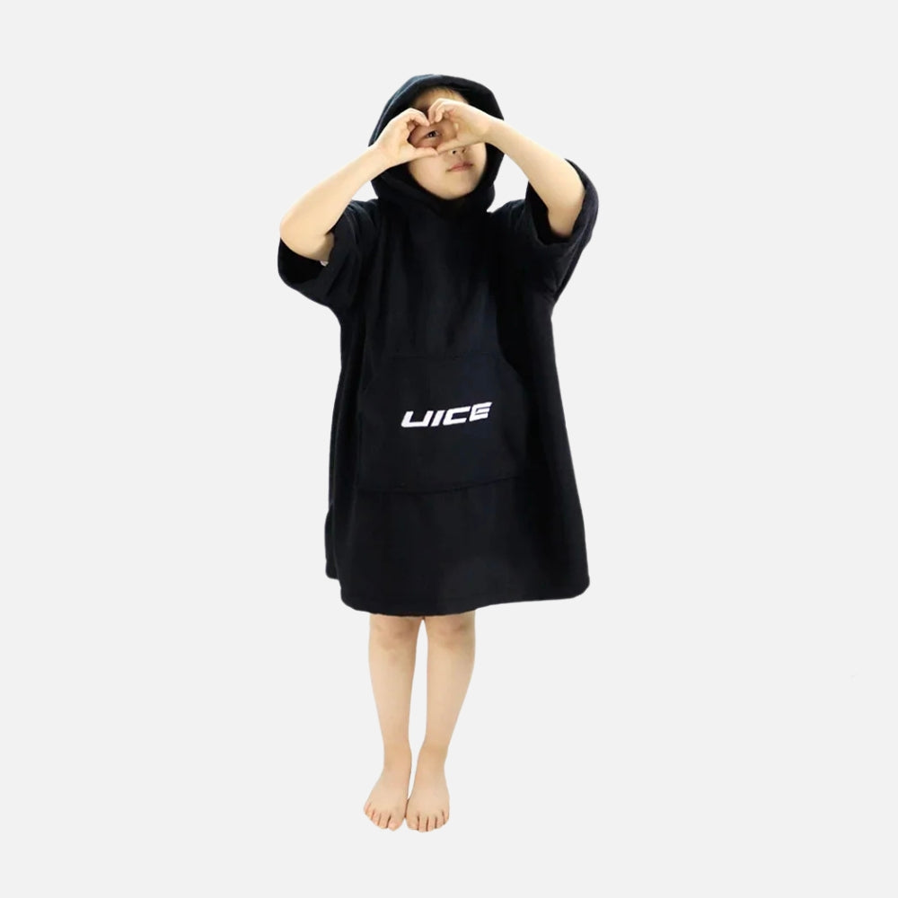 Poncho De Bain Enfant Noir - Bracksley