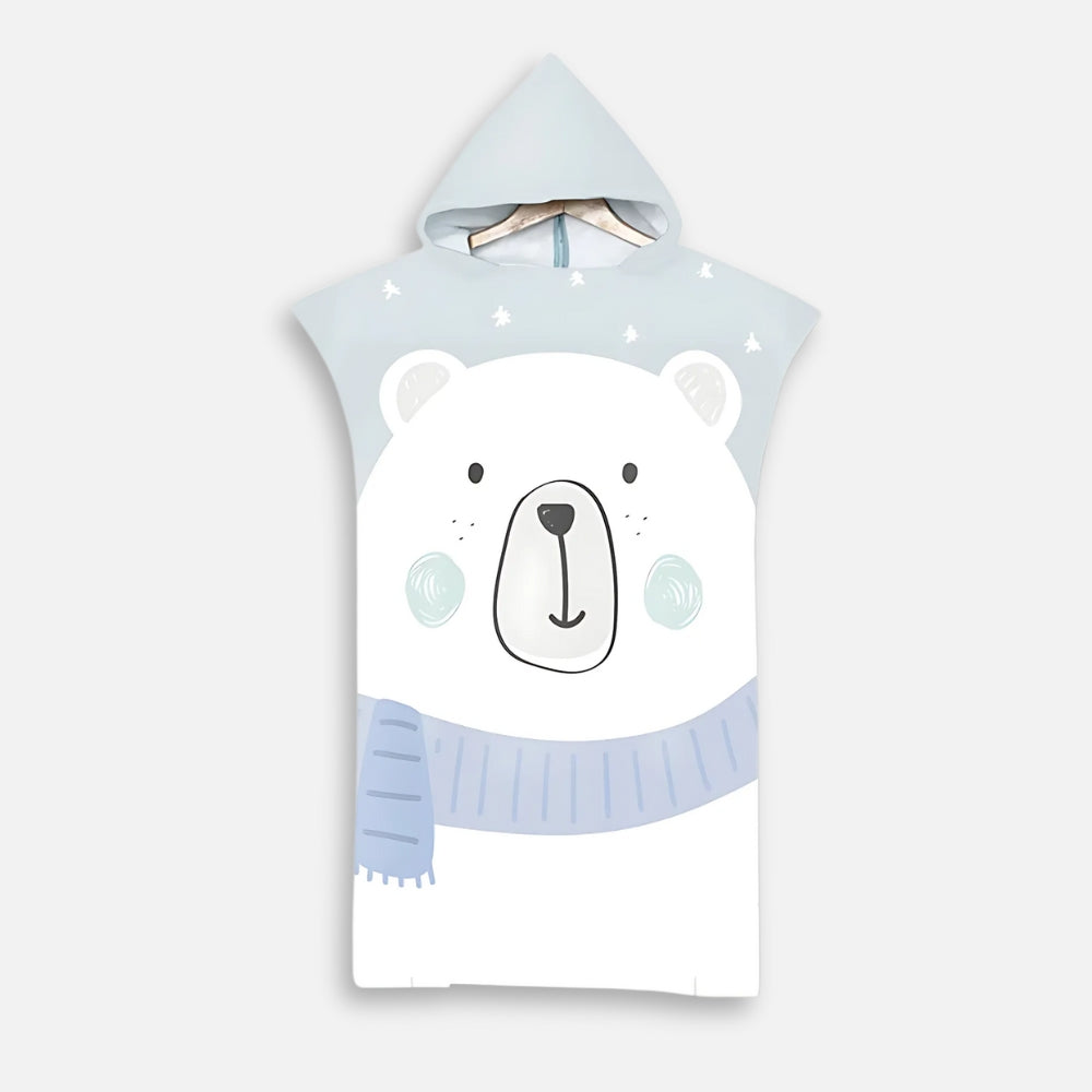 Poncho De Bain Enfant Ours Polaire - Bracksley