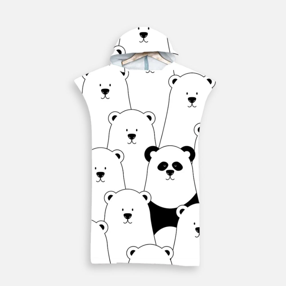 Poncho De Bain Enfant Ours et Panda - Bracksley
