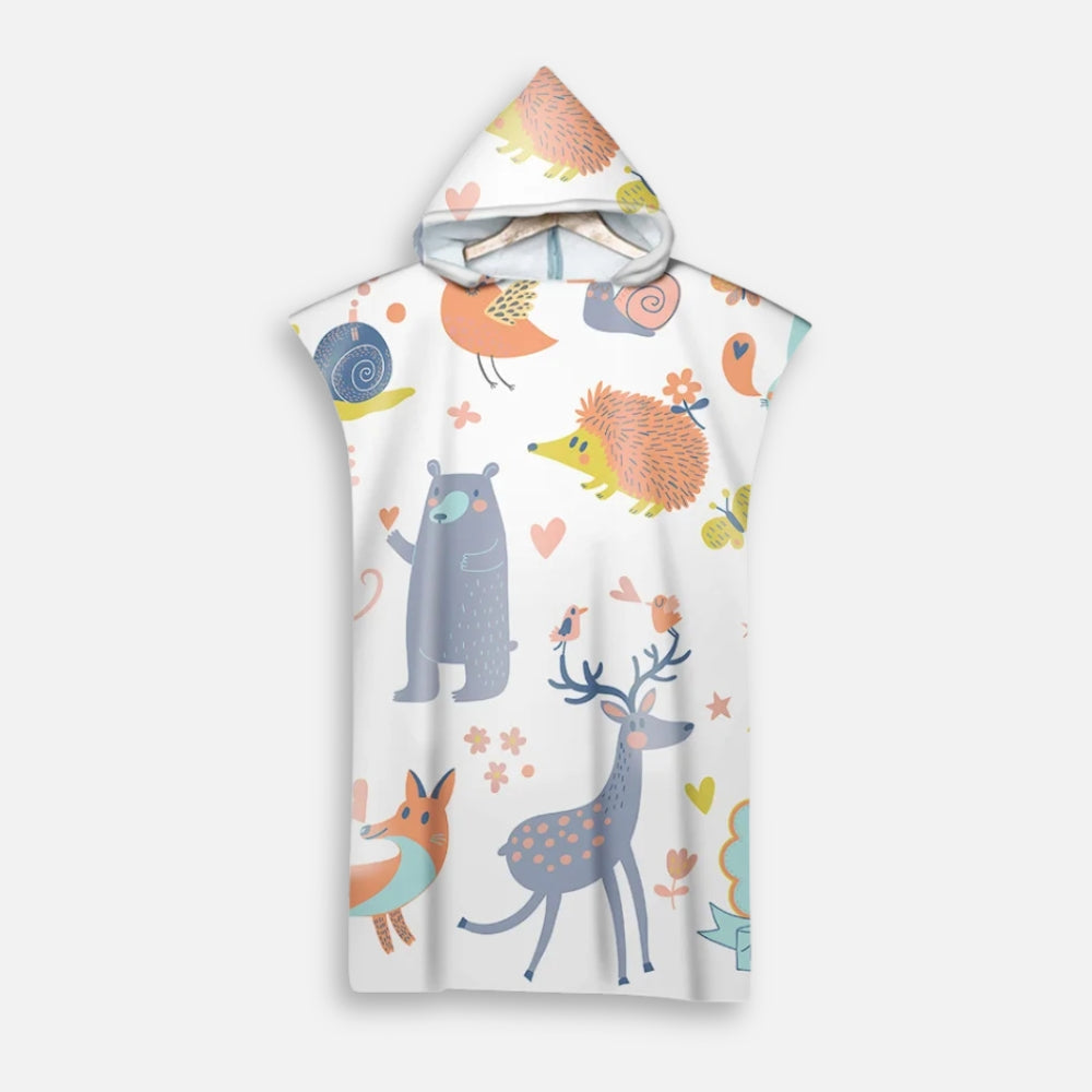 Poncho De Bain Enfant Animaux de La Forêt - Bracksley