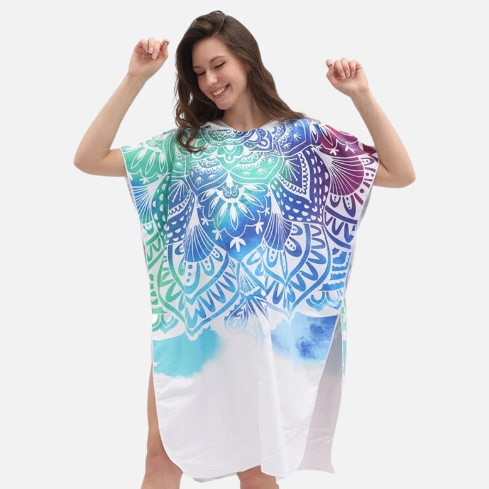 Poncho De Bain Motifs Méditation - Bracksley