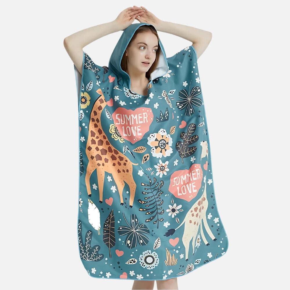 Poncho De Bain Summer Love vue 2 - Bracksley
