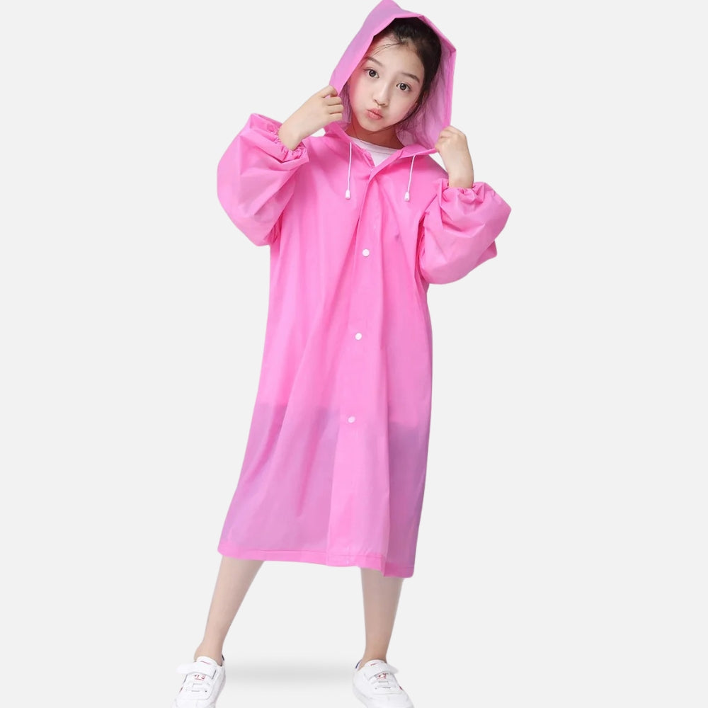 Poncho De Pluie Enfant Rose - Bracksley