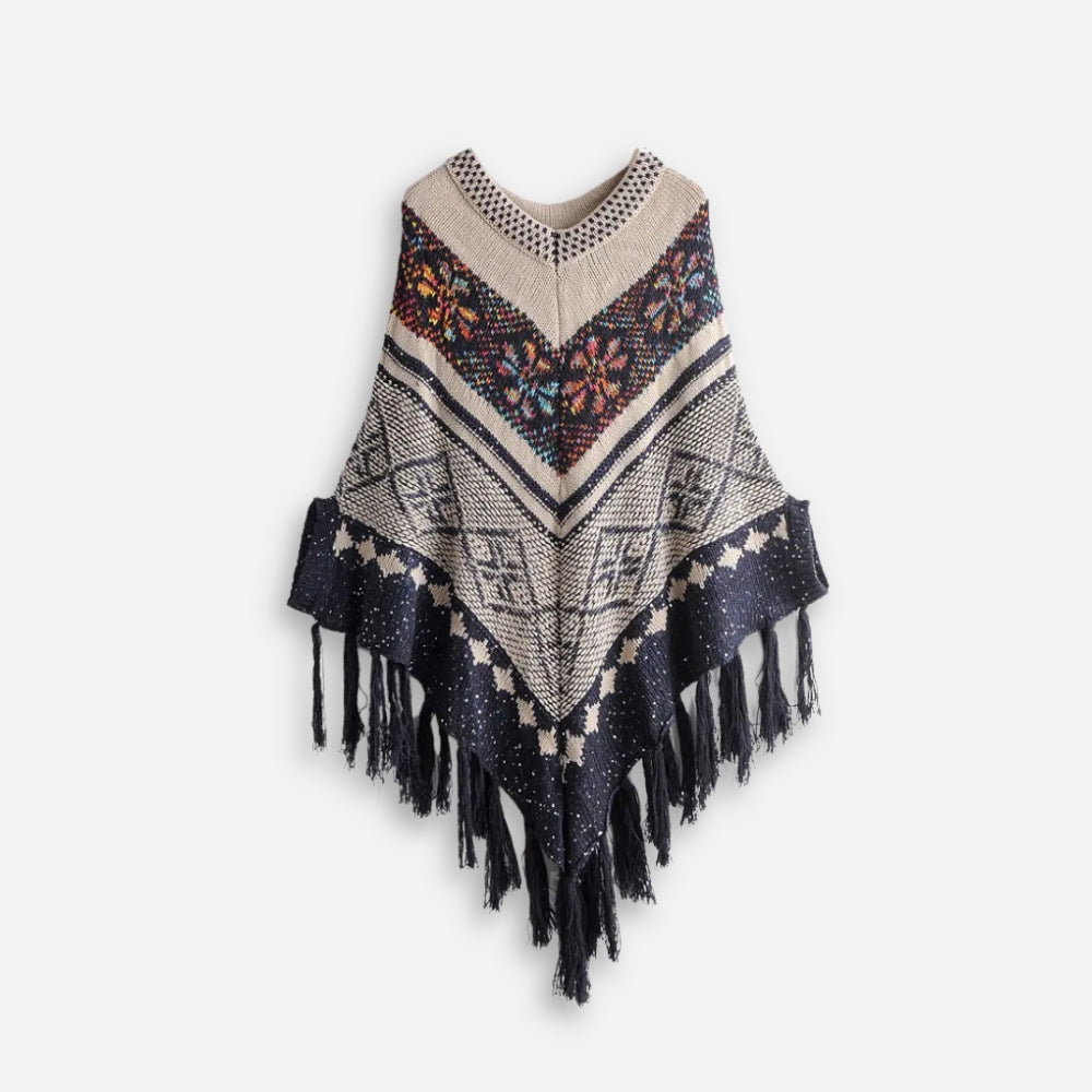 Poncho Ethnique Franges - Bracksley