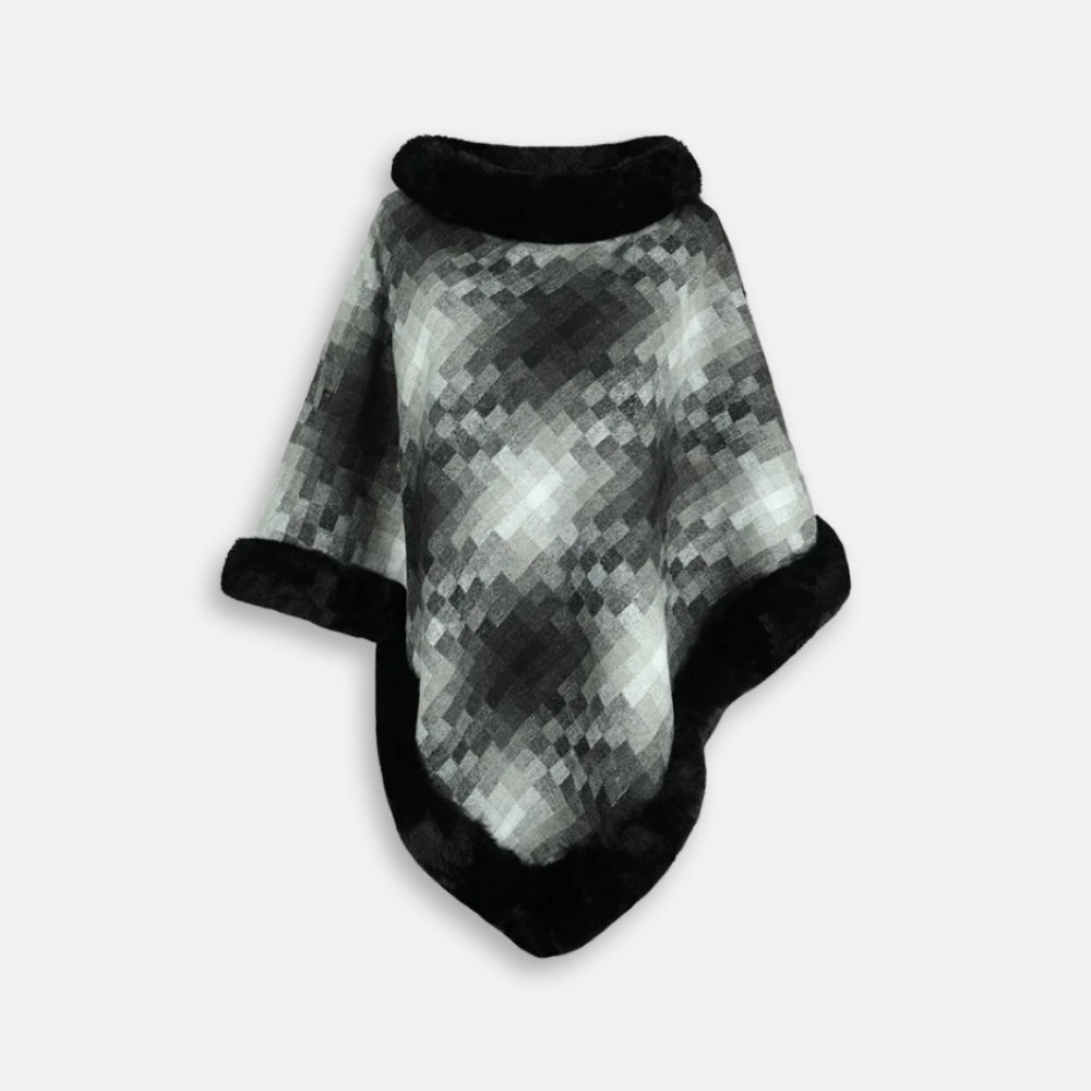 Poncho Fourrure Gris - Bracksley