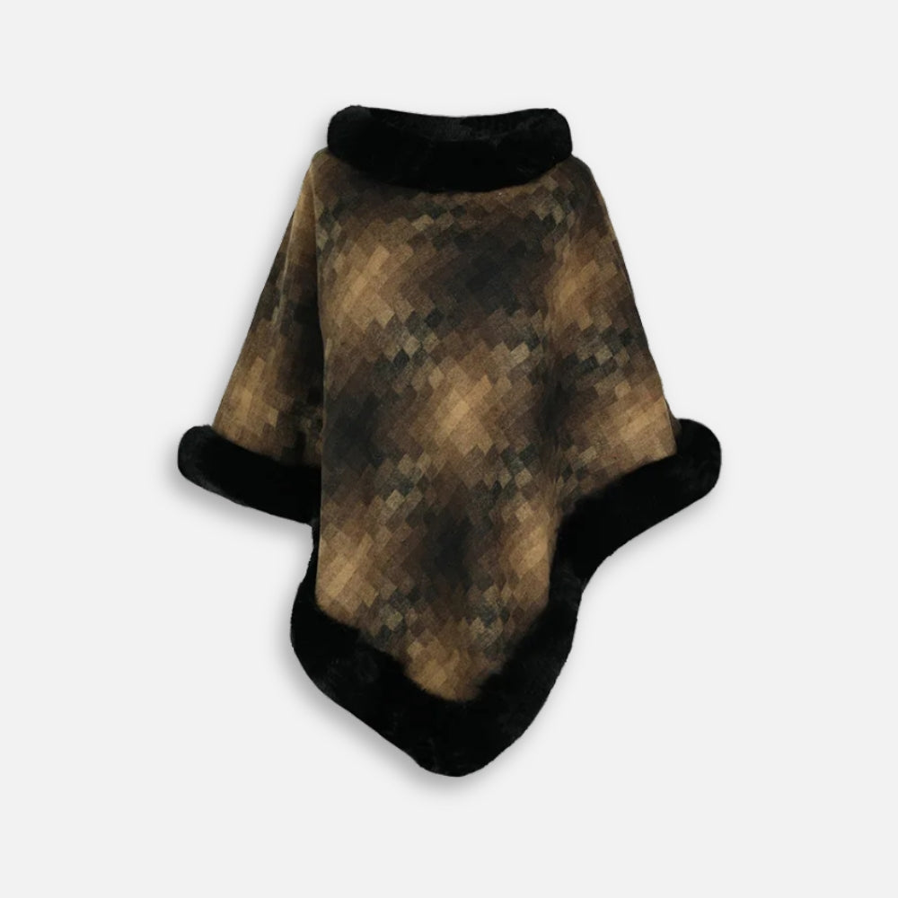 Poncho Fourrure Marron - Bracksley