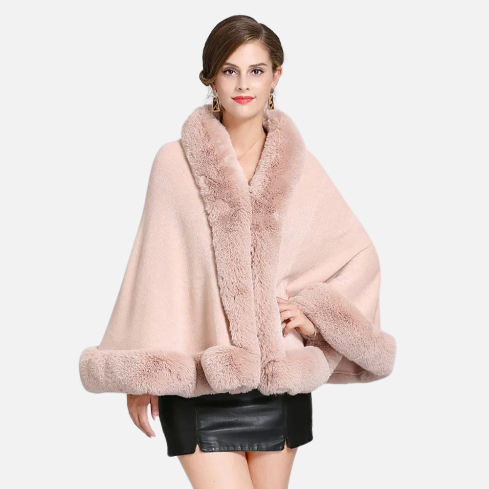 Poncho Fourrure Rose - Bracksley