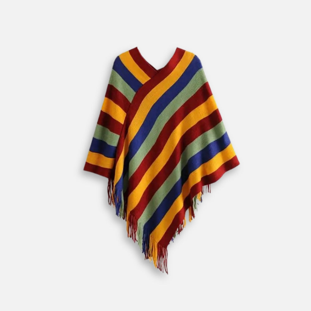 Poncho Mexicain à Rayures - Bracksley