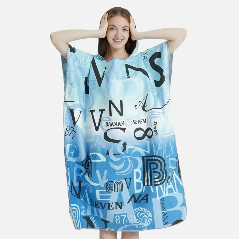 Poncho De Bain Bleu - Bracksley
