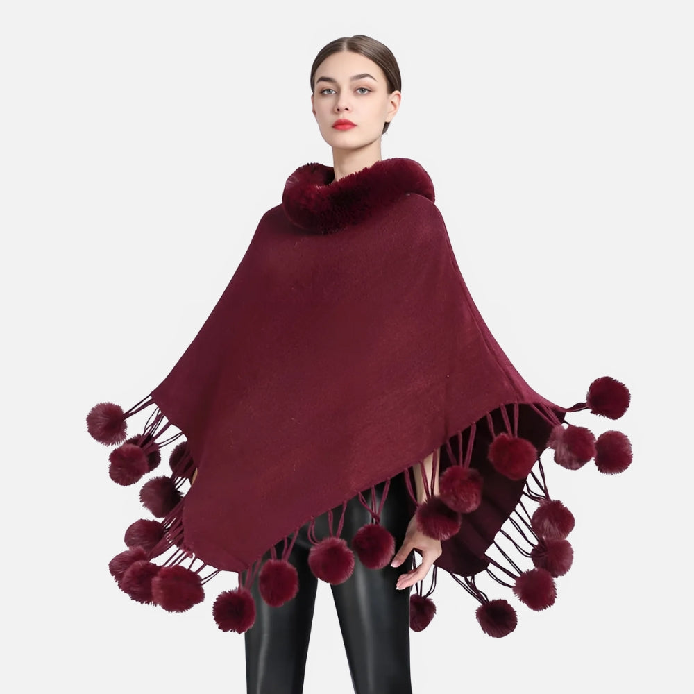 Poncho Femme Pompon - Bracksley
