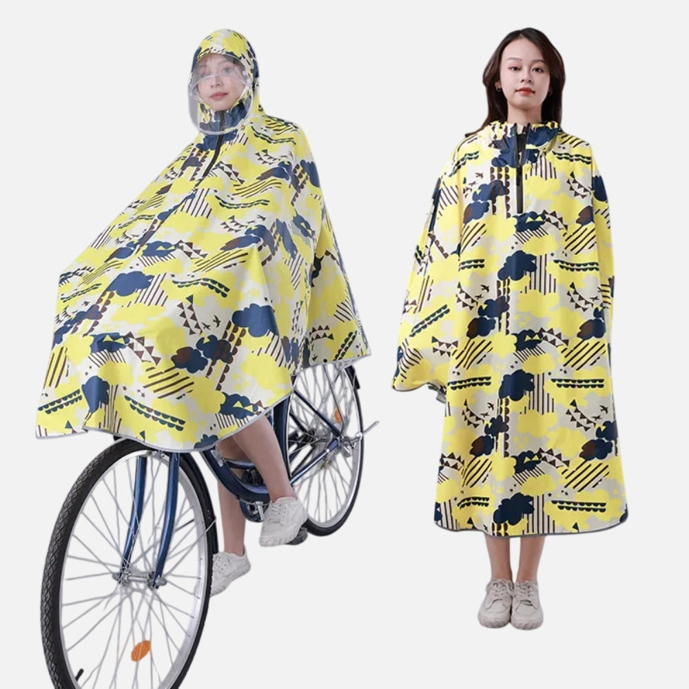 Poncho Vélo Pluie Motifs Nuages vue 2 - Bracksley