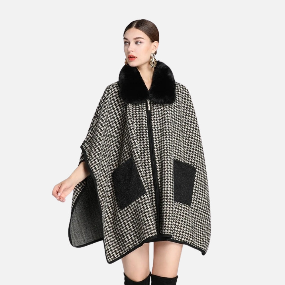 Poncho Zip Col Fourrure vue 2 - Bracksley