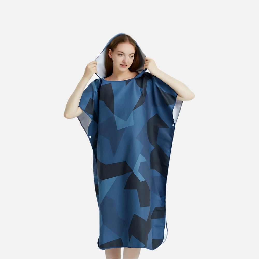 Poncho De Bain Motifs Géométriques vue 3 - Bracksley