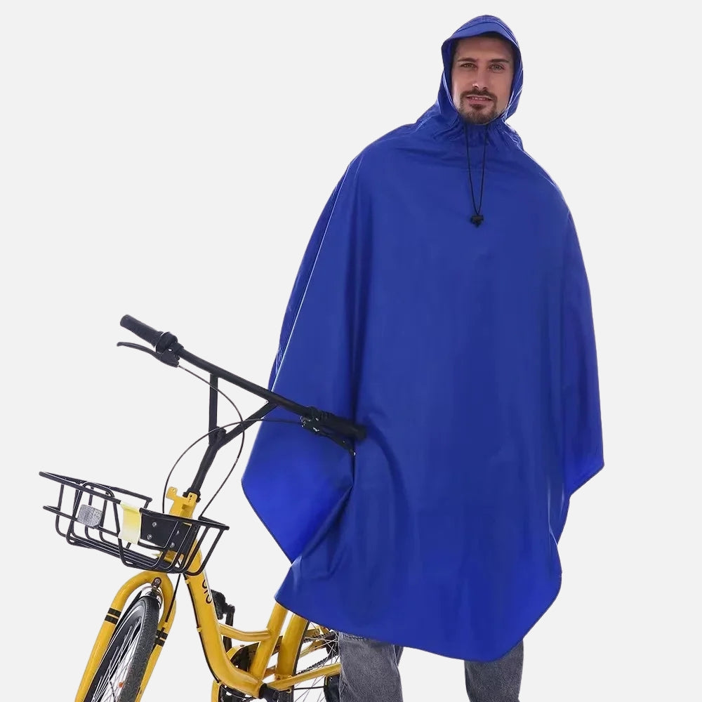 Poncho Vélo Pluie Bleu Homme vue 2 - Bracksley
