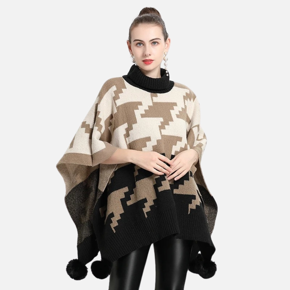 Poncho à Pompon vue 2 - Bracksley