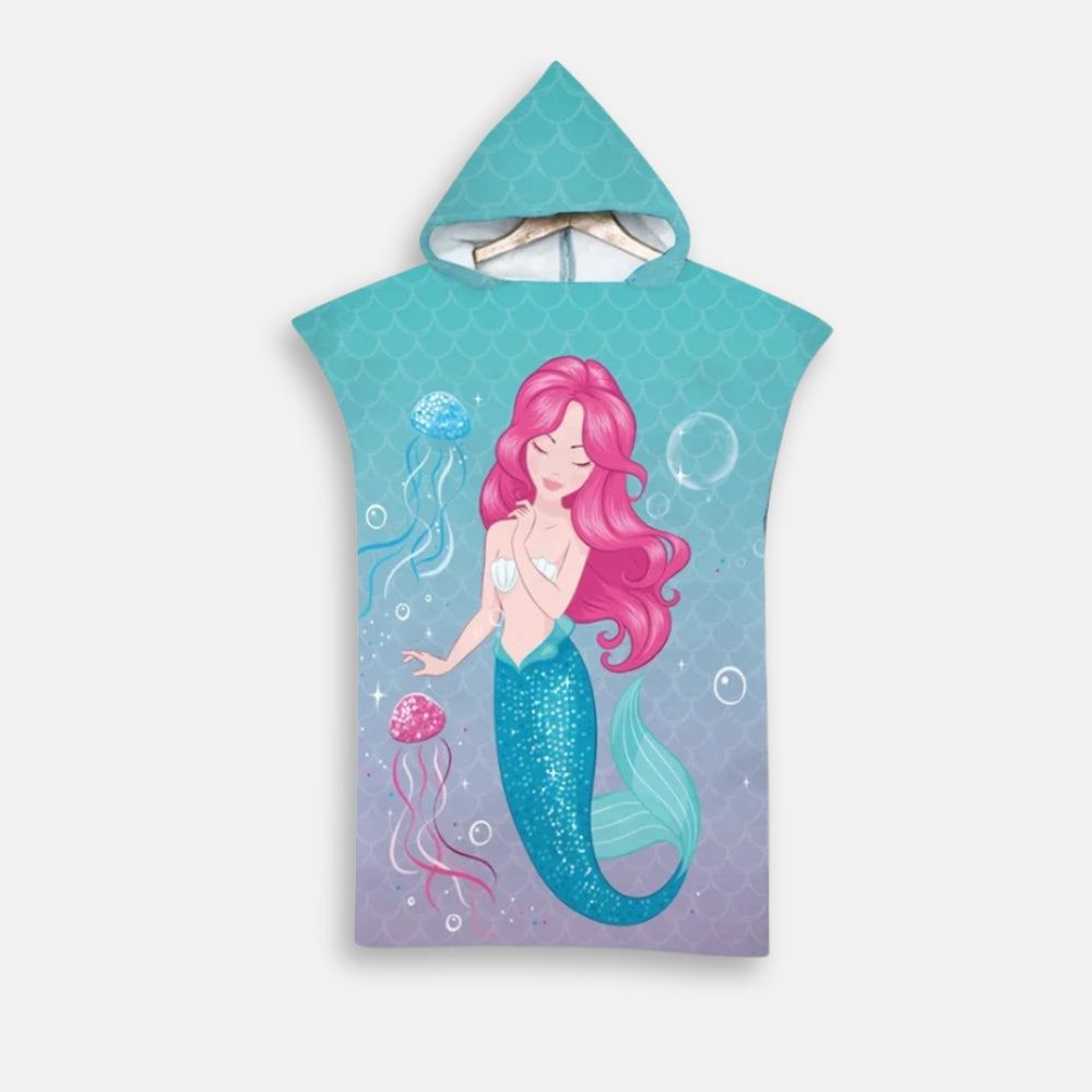 Serviette Poncho Enfant Sirène - Bracksley