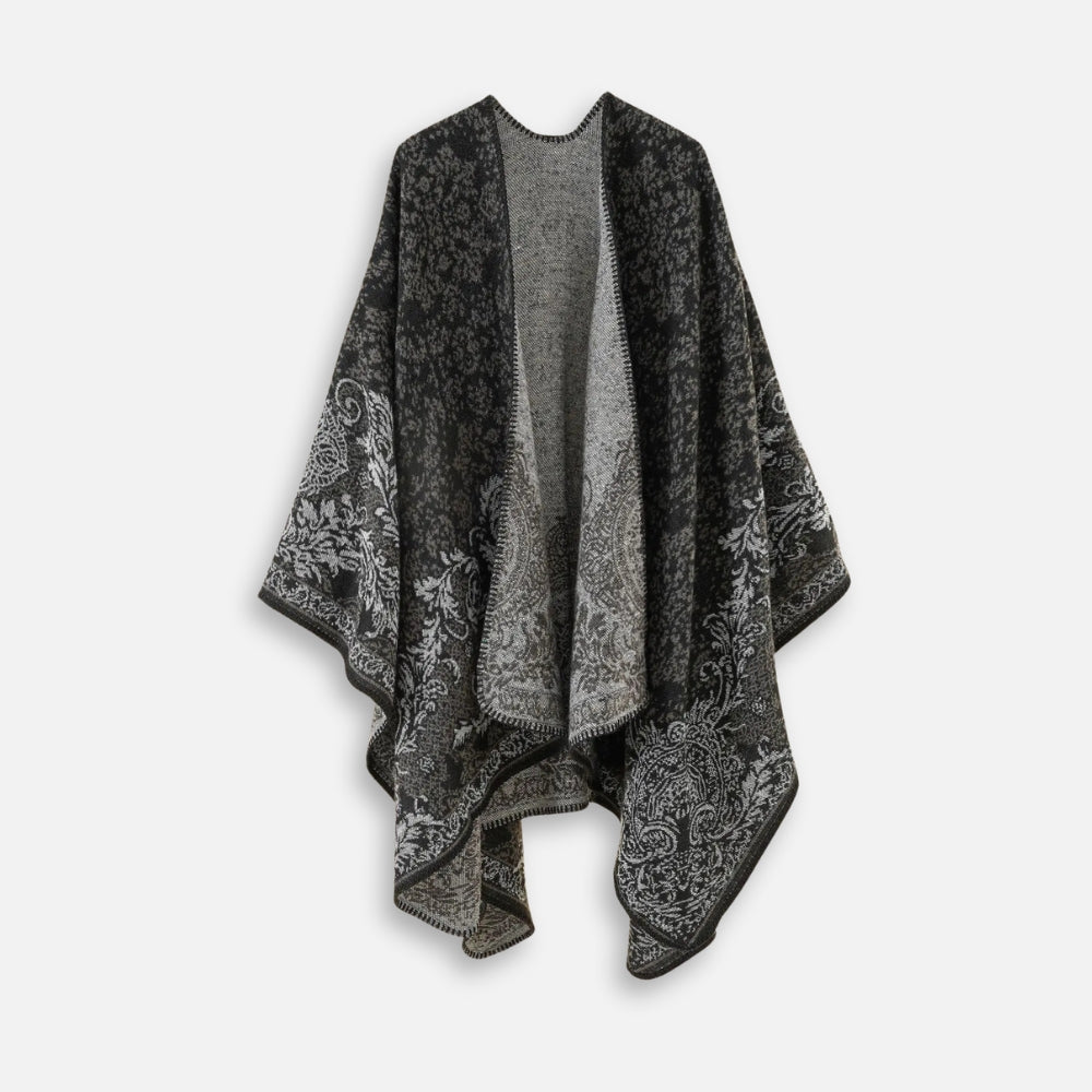 Cape Poncho Femme Motif Fleur - Bracksley