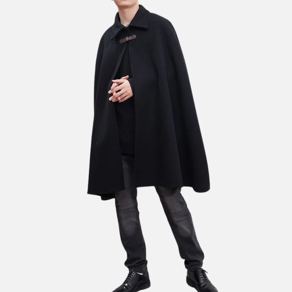 Cape Poncho Homme Noir vue 2 - Bracksley