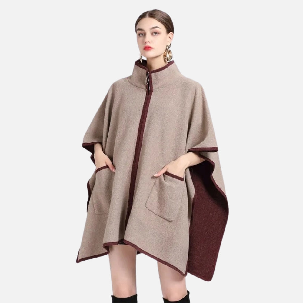 Manteau Poncho ZippÃ© vue 2 - Bracksley