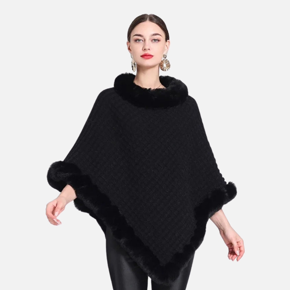 Poncho Col Fourrure vue 2 - Bracksley