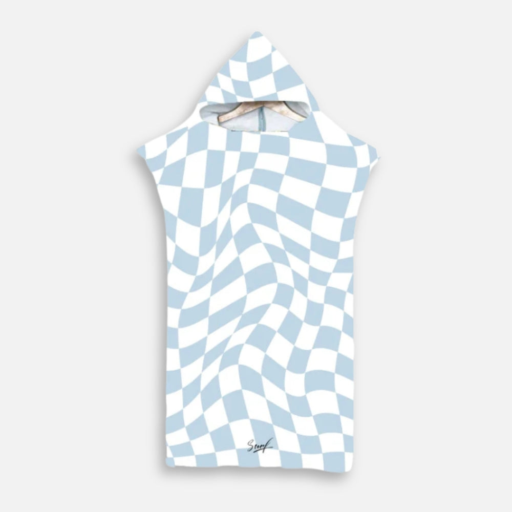 Poncho De Bain Damier Bleu - Bracksley