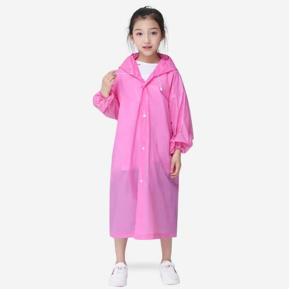 Poncho De Pluie Enfant Rose vue 2 - Bracksley