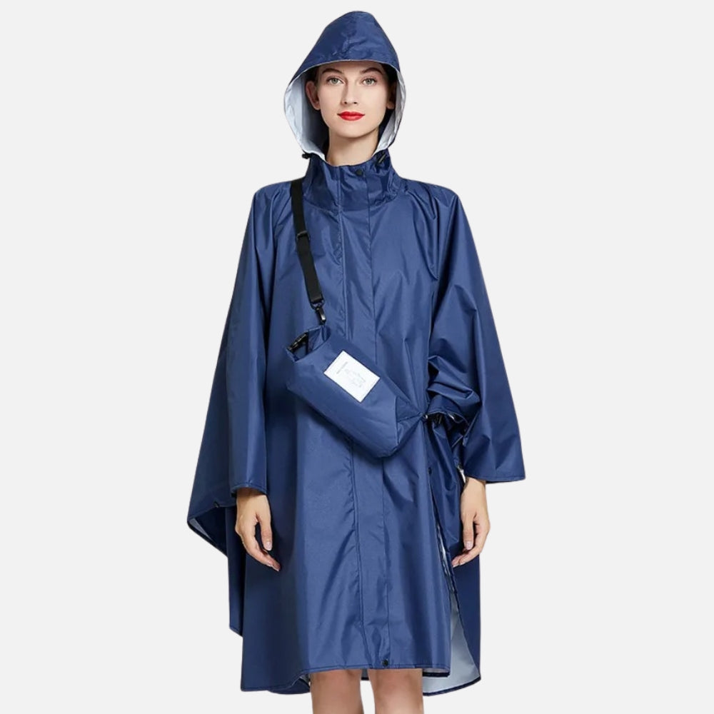 Poncho De Pluie Femme Bleu Marine - Bracksley