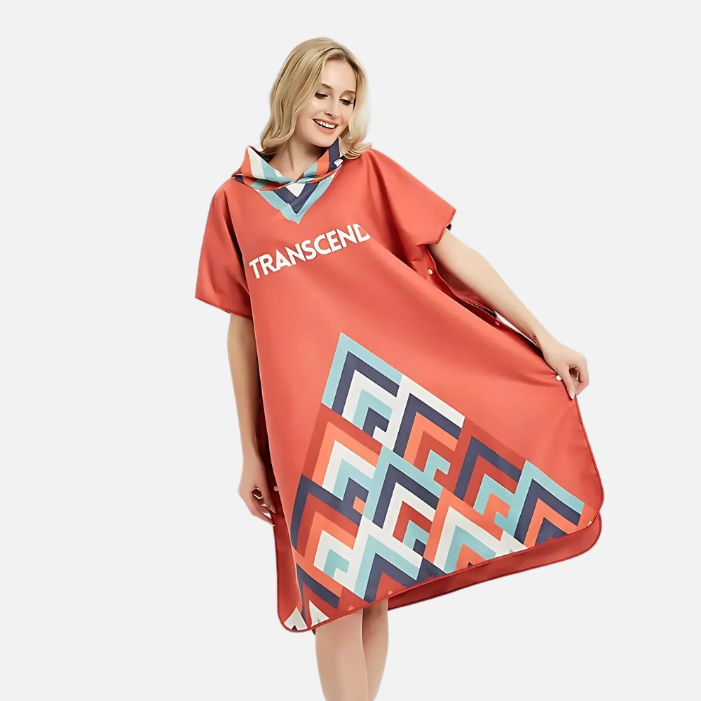 Poncho De Bain Rouge vue 2 - Bracksley