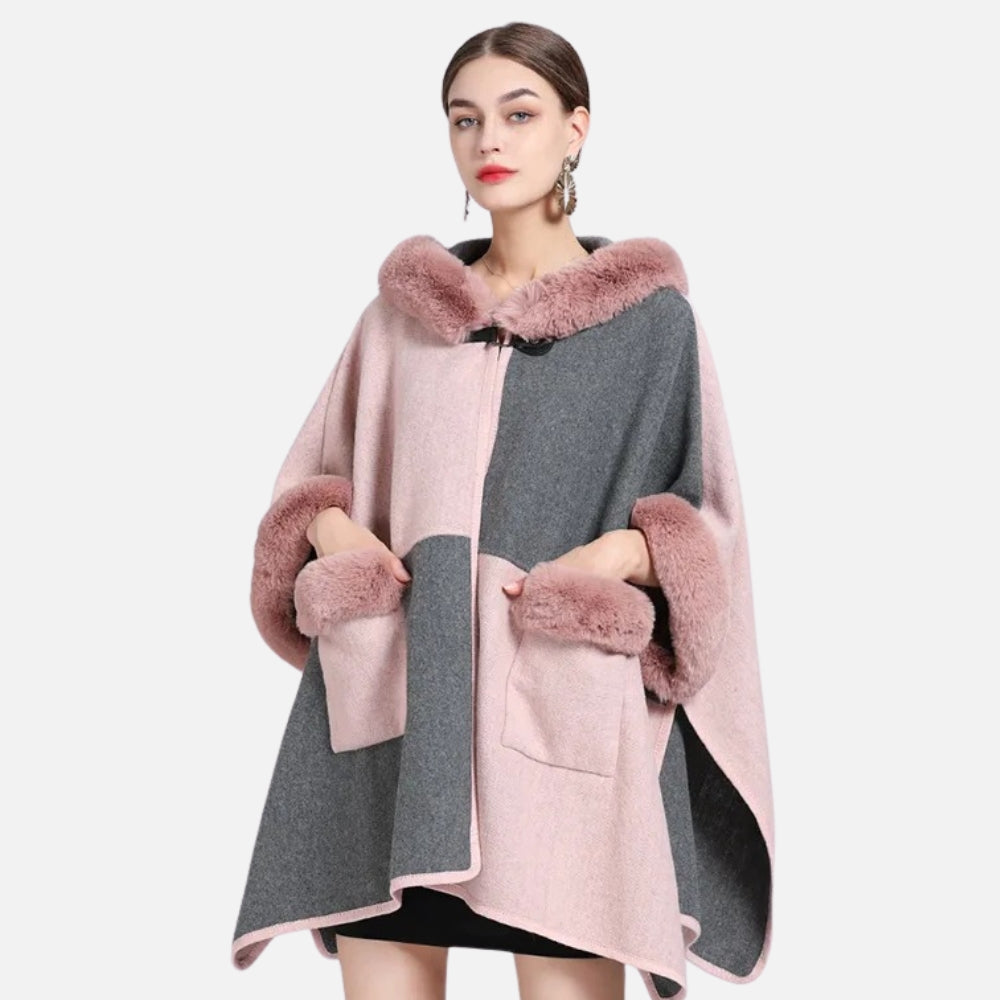 Poncho Femme Avec Fourrure vue 2 - Bracksley