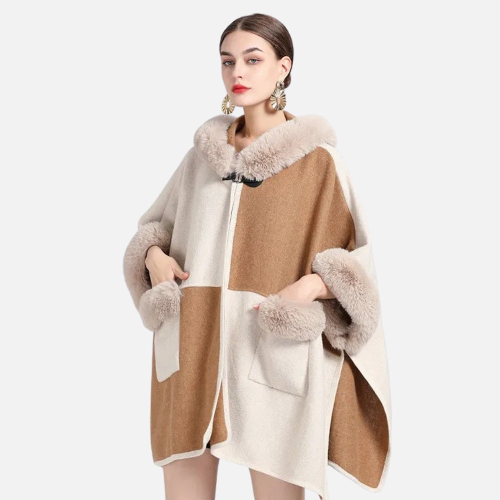 Poncho Femme Avec Fourrure - Bracksley