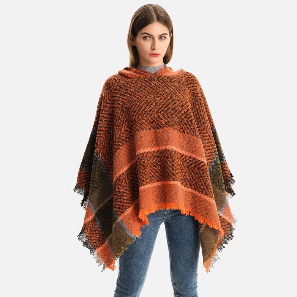 Poncho Femme Orange - Bracksley