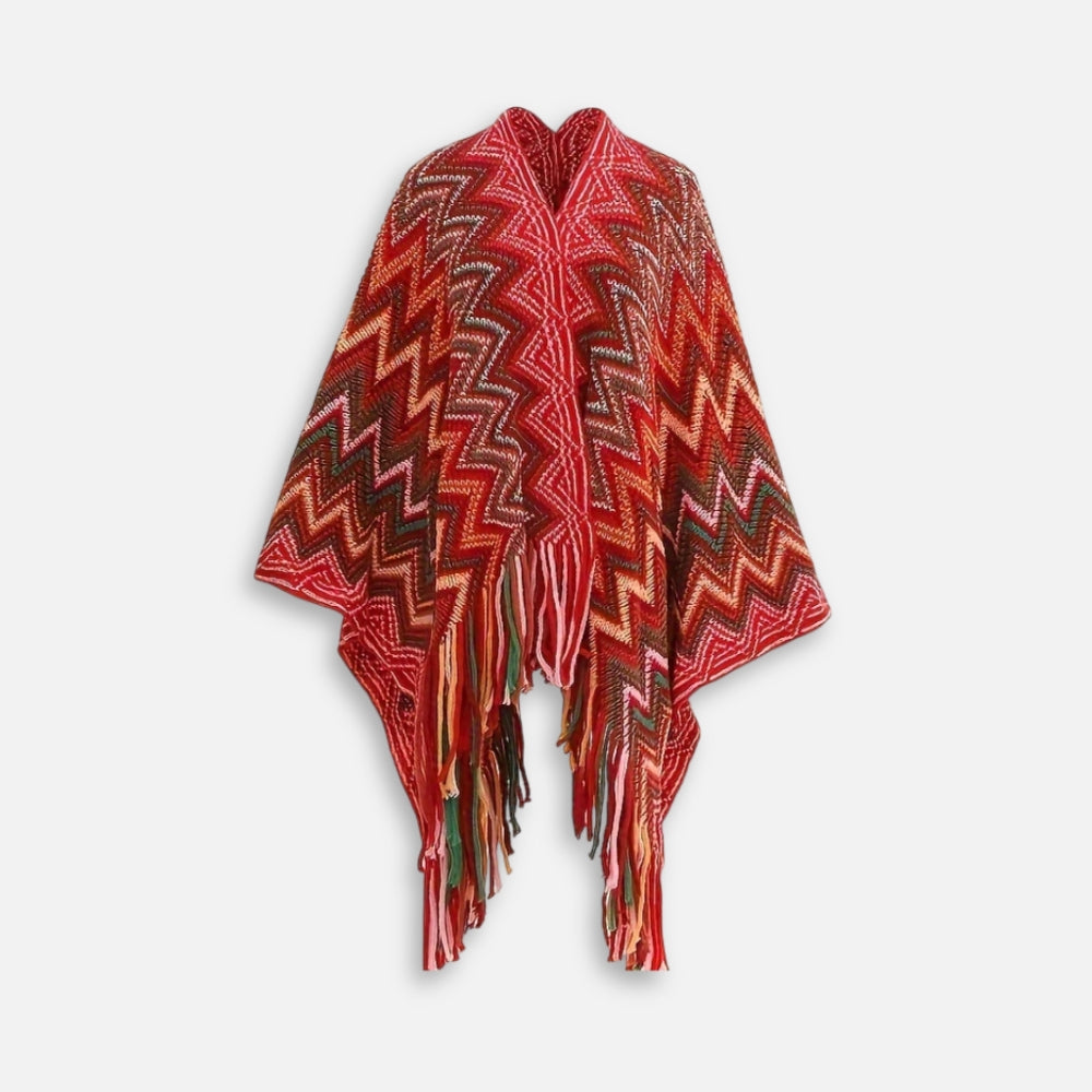Poncho Femme Style PÃ©ruvien vue 2 - Bracksley