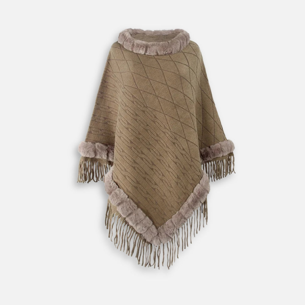Poncho Fourrure Avec Franges vue 2 - Bracksley