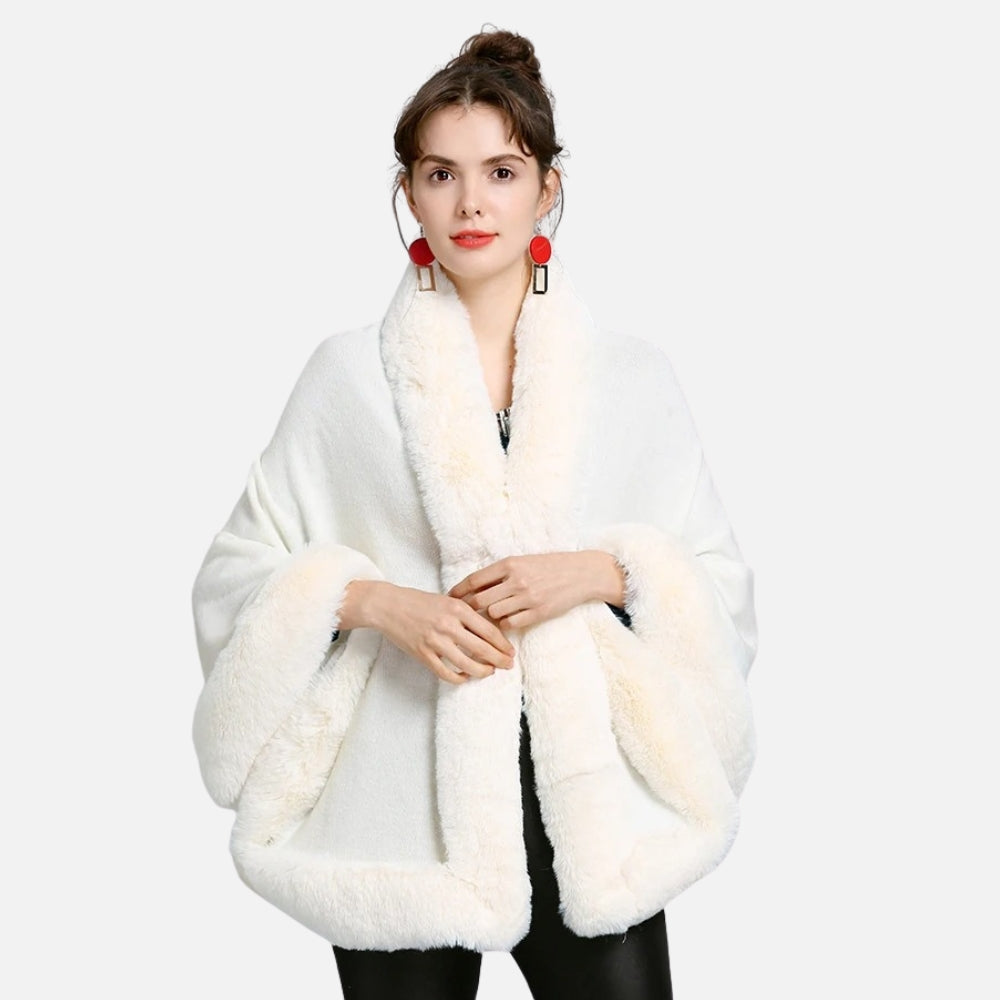 Poncho Fourrure Blanche - Bracksley