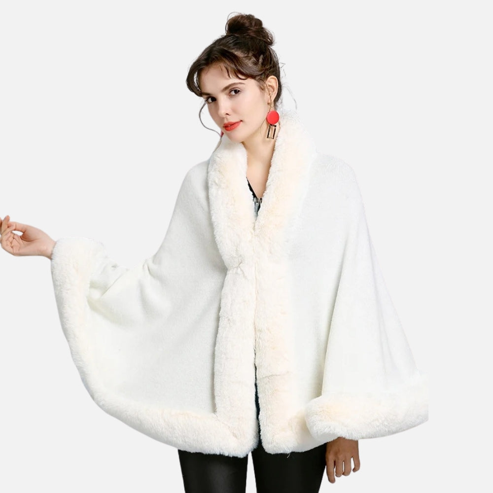 Poncho Fourrure Blanche vue 2 - Bracksley
