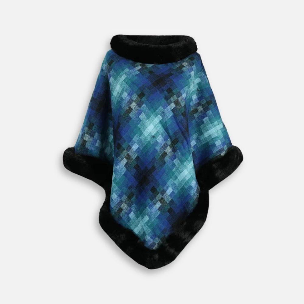 Poncho Fourrure Bleu - Bracksley