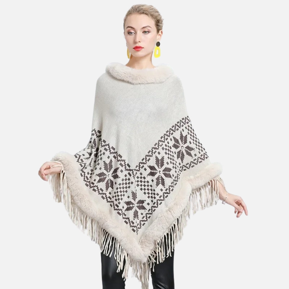 Poncho Fourrure Flocons vue 2 - Bracksley