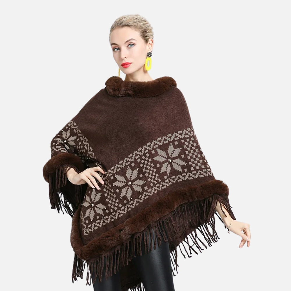 Poncho Fourrure Flocons - Bracksley