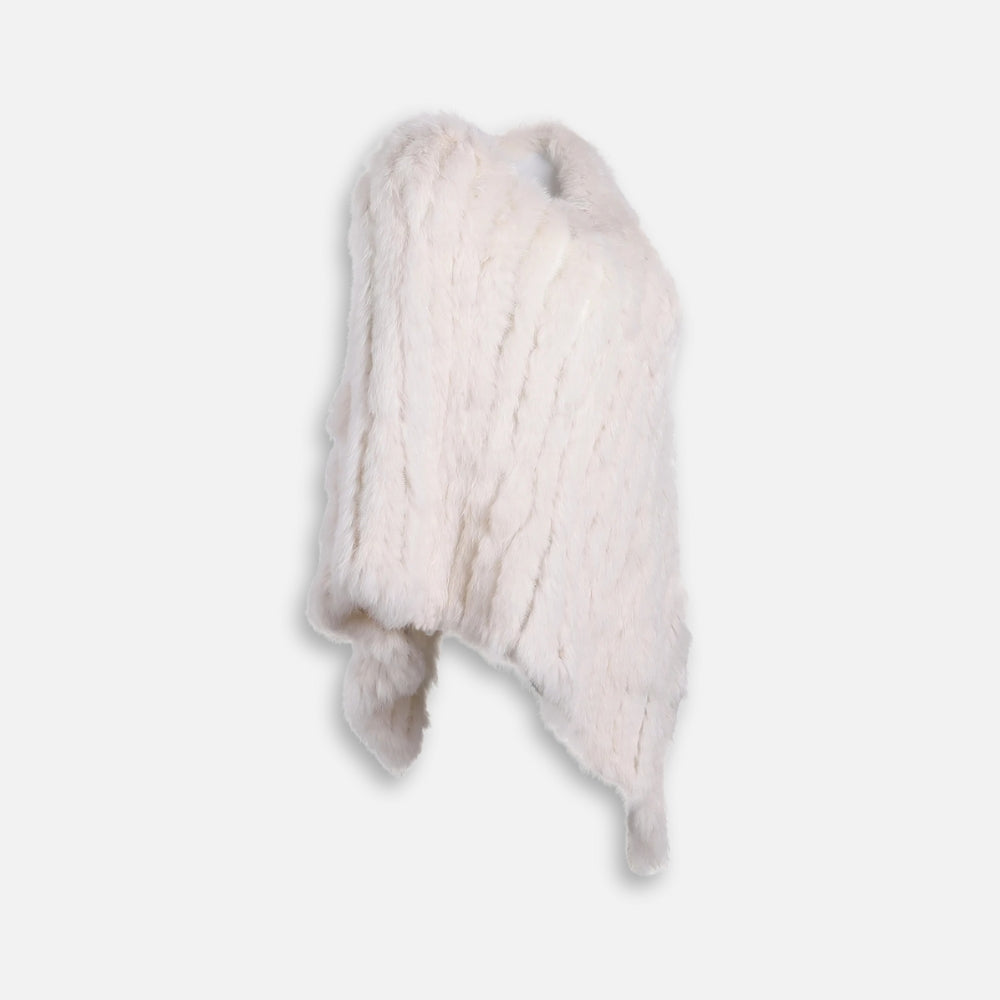 Poncho Fourrure Lapin Blanc vue 2 - Bracksley