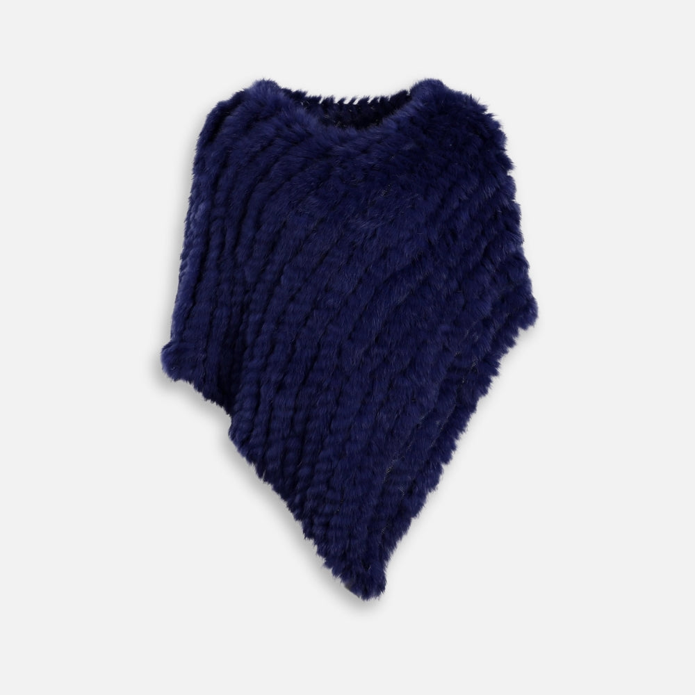 Poncho Fourrure Lapin Bleu - Bracksley