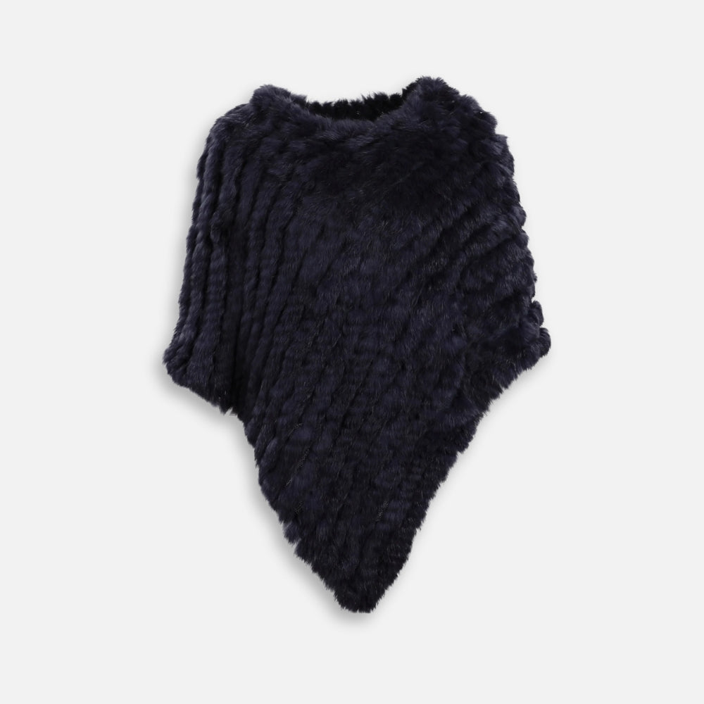 Poncho Fourrure Lapin Bleu vue 2 - Bracksley