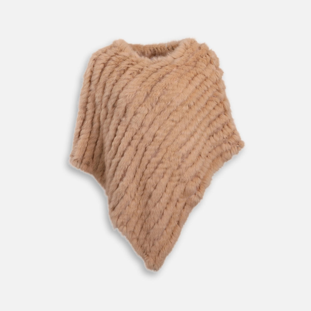 Poncho Fourrure Lapin Marron vue 2 - Bracksley