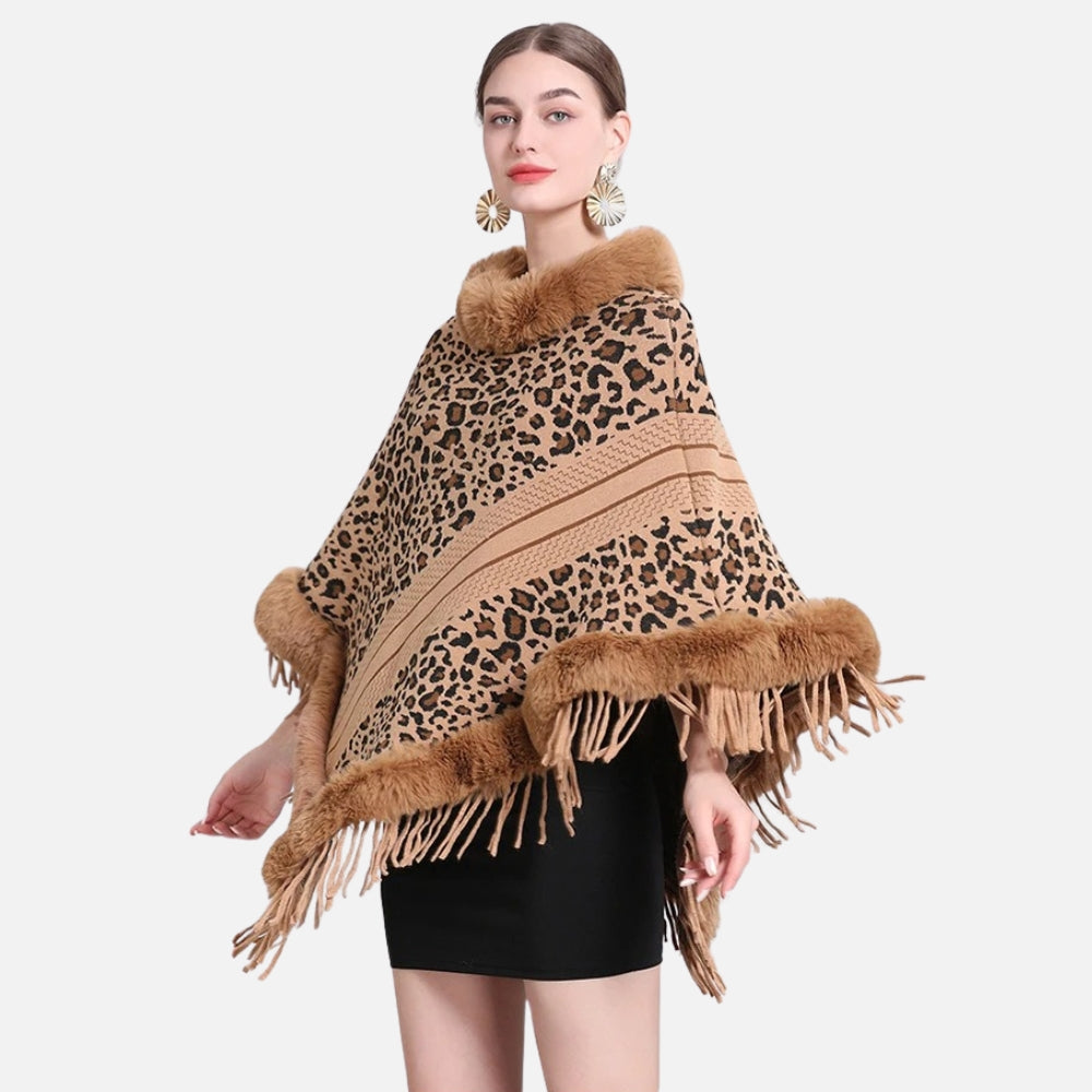 Poncho Fourrure LÃ©opard - Bracksley